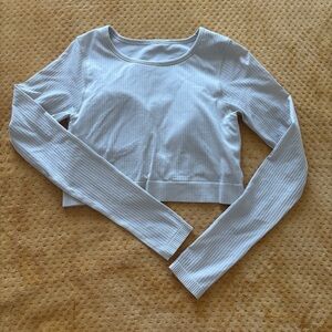 COPY - Lululemon ebb to street long sleeve shirt crop top with built-in bra